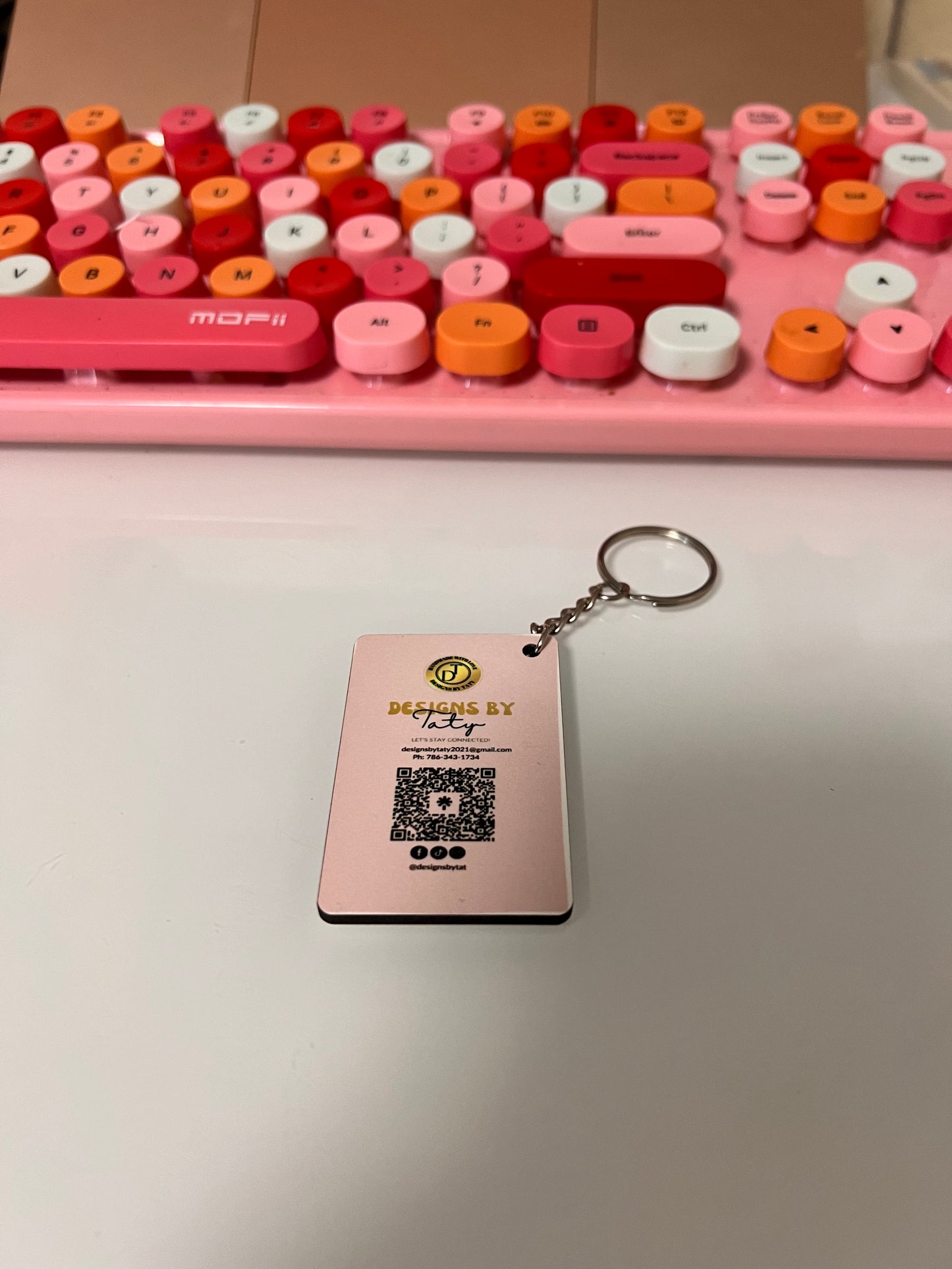 Insta Keychain with QR Code