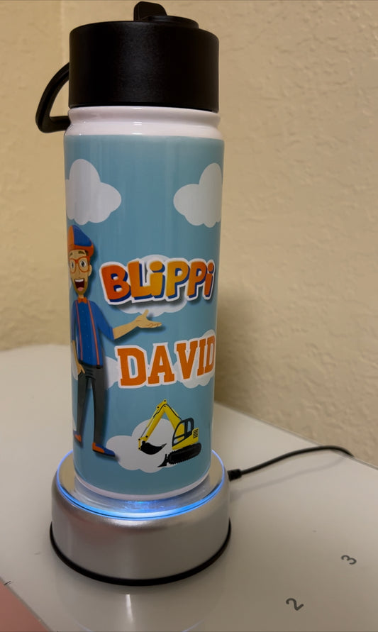 Water bottle Blippi inspired